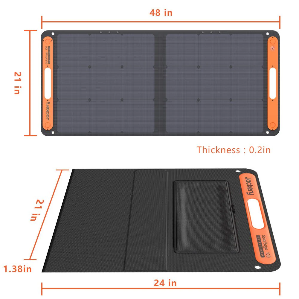 Jackery SolarSaga 100W Solar Panel (Refurbished) 3 Jackery SolarSaga 100W Solar Panel (Refurbished)