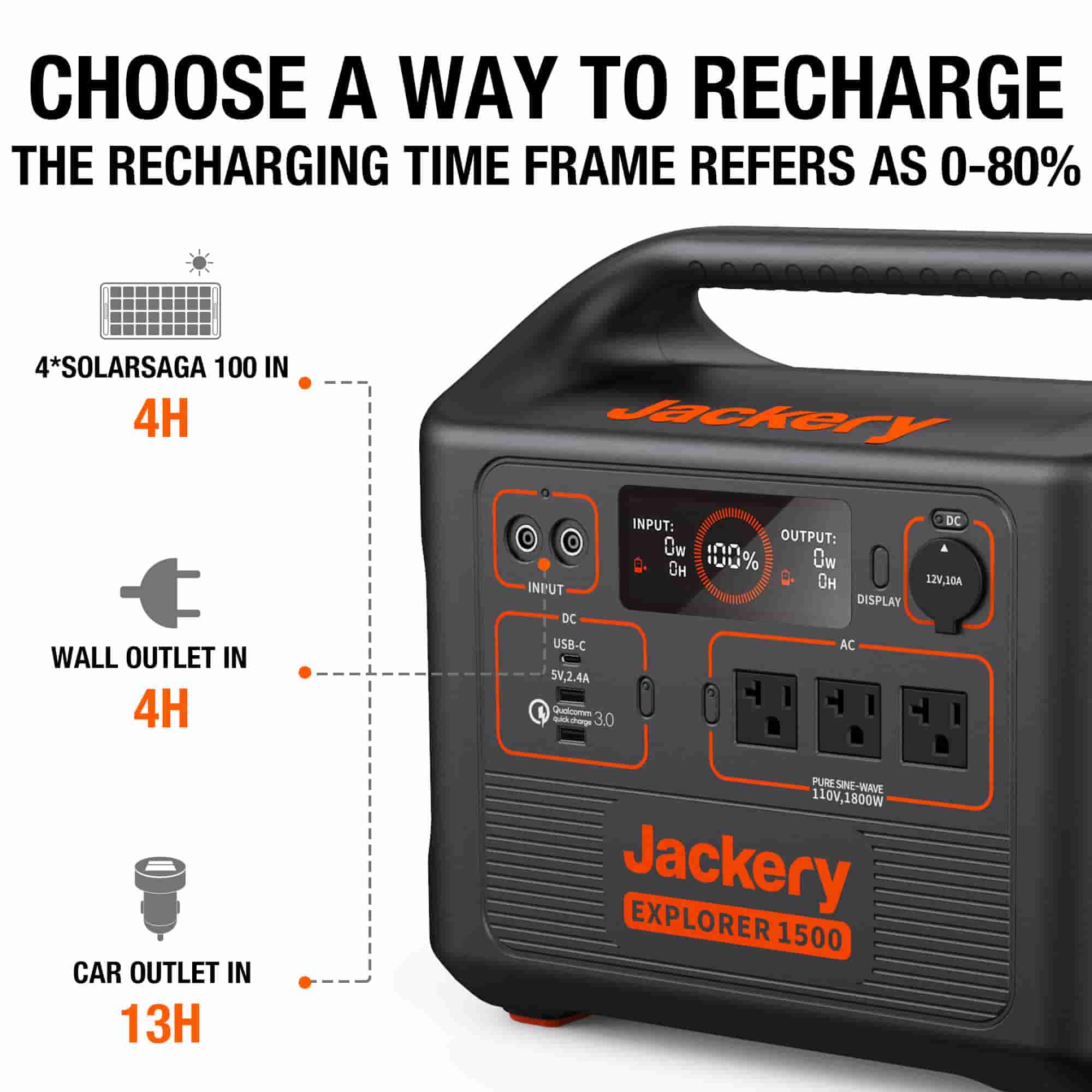 Jackery Explorer 1500 Portable Power Station (Refurbished) 3 Jackery Explorer 1500 Portable Power Station (Refurbished)